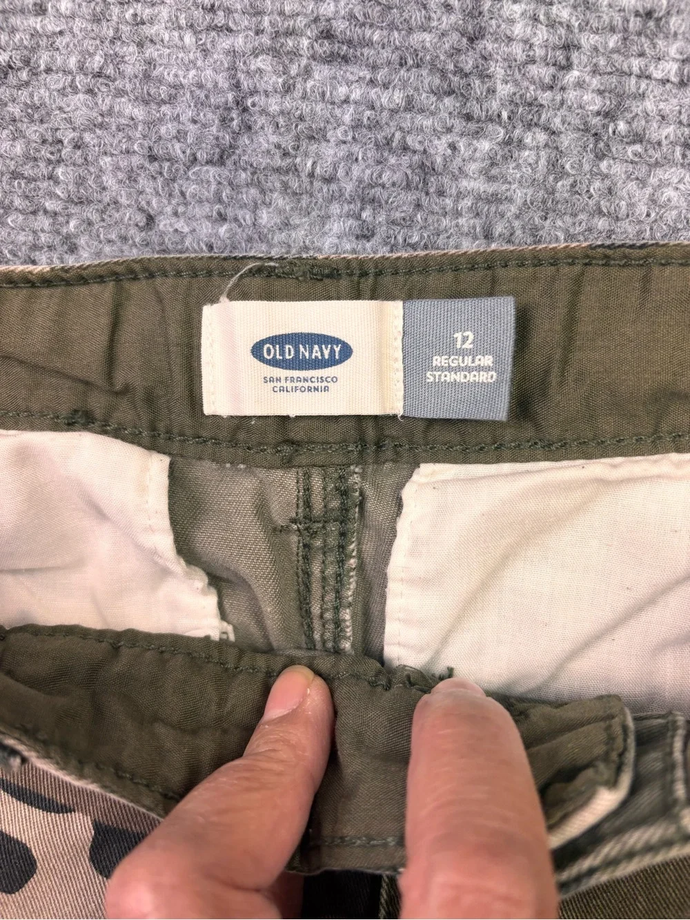 Old Navy Boys Camo Cargo Pants Size 12 Adjustable Waist